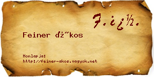 Feiner Ákos névjegykártya