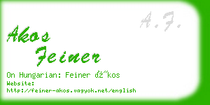 akos feiner business card